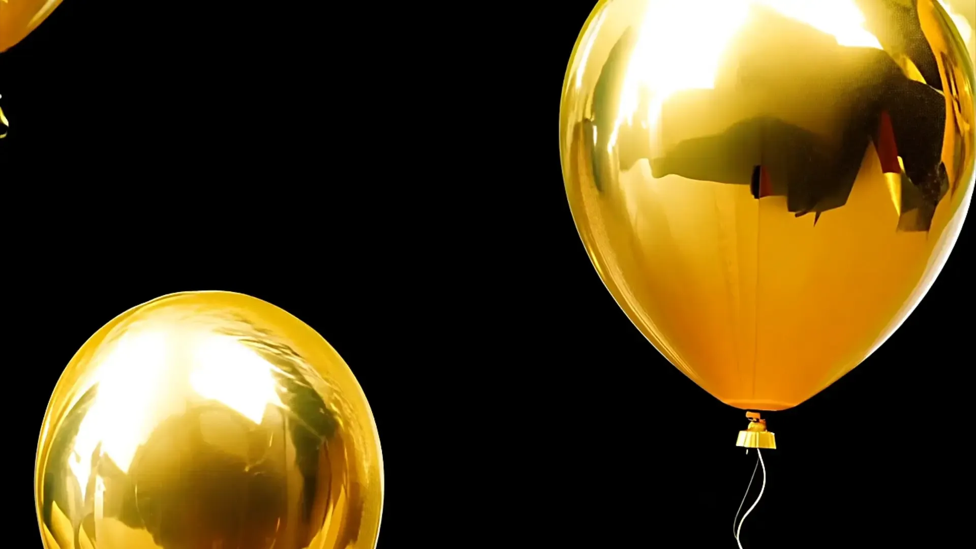 Luxury Gold Balloon Overlay for High-End Celebrations and Event Videos